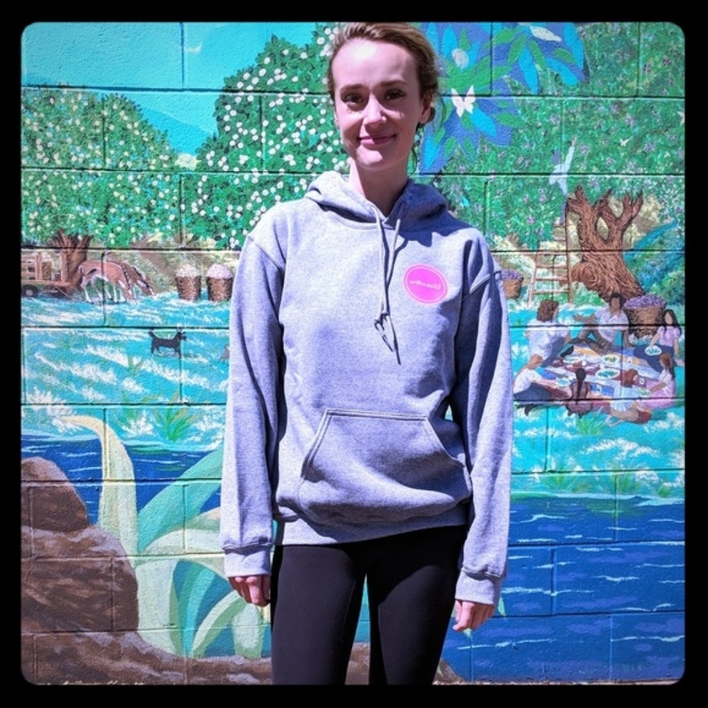 onRoute22  Gray Logo Hoodie